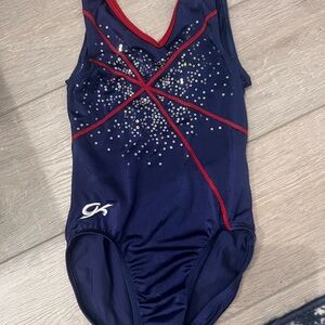 GK Kids Navy and Red Bodysuit with Sparkle Leotard